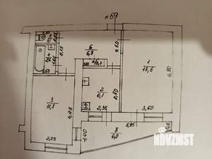 2-к квартира, вторичка, 47м2, 9/10 этаж