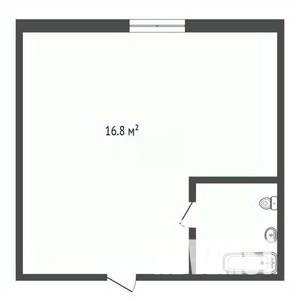 1-к квартира, вторичка, 16м2, 3/3 этаж