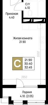 Студия квартира, вторичка, 32м2, 11/12 этаж
