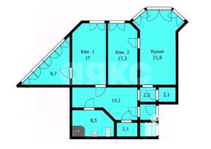 1-к квартира, вторичка, 87м2, 7/9 этаж