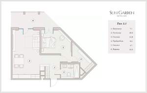 2-к квартира, вторичка, 73м2, 8/10 этаж
