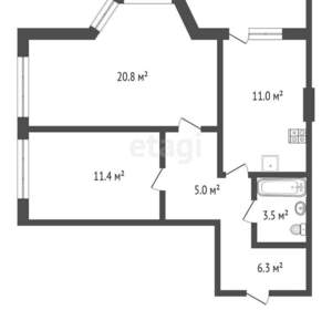 2-к квартира, вторичка, 62м2, 3/9 этаж