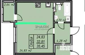 1-к квартира, вторичка, 37м2, 8/14 этаж