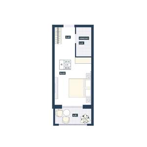 Студия квартира, вторичка, 31м2, 5/9 этаж