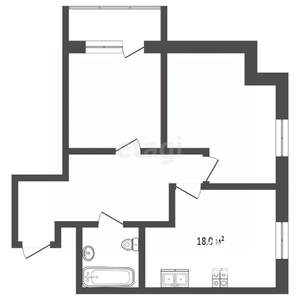 2-к квартира, вторичка, 68м2, 3/10 этаж
