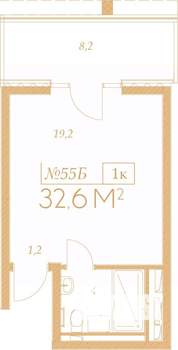 1-к квартира, вторичка, 38м2, 2/9 этаж