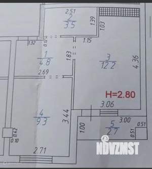 1-к квартира, вторичка, 32м2, 5/7 этаж