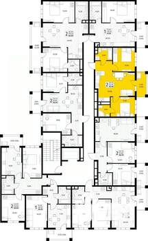 2-к квартира, вторичка, 54м2, 2/8 этаж