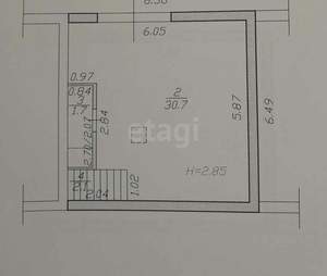 3-к квартира, вторичка, 106м2, 2/2 этаж