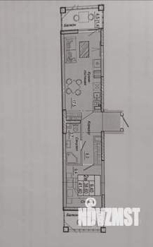 1-к квартира, вторичка, 41м2, 2/6 этаж