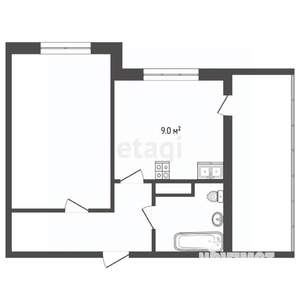 1-к квартира, вторичка, 32м2, 1/17 этаж