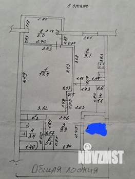 1-к квартира, вторичка, 45м2, 8/9 этаж