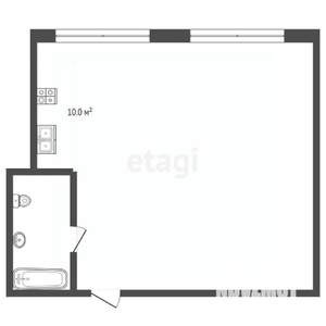 Студия квартира, вторичка, 30м2, 1/5 этаж