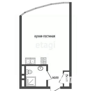 Студия квартира, вторичка, 21м2, 10/18 этаж