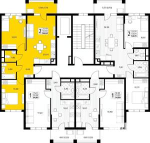 2-к квартира, вторичка, 56м2, 3/8 этаж