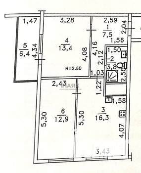 2-к квартира, вторичка, 60м2, 4/22 этаж