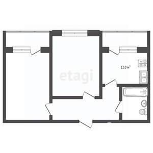 2-к квартира, вторичка, 64м2, 14/19 этаж