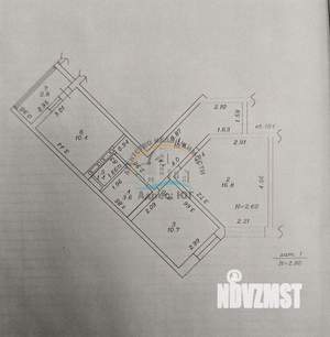 2-к квартира, вторичка, 55м2, 8/9 этаж