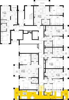 1-к квартира, вторичка, 41м2, 1/8 этаж