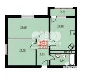 2-к квартира, вторичка, 60м2, 16/17 этаж