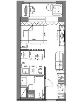 Студия квартира, вторичка, 27м2, 2/3 этаж