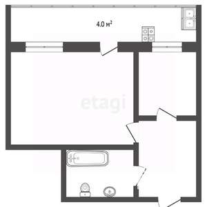 1-к квартира, вторичка, 31м2, 3/5 этаж