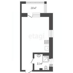 Студия квартира, вторичка, 26м2, 2/3 этаж