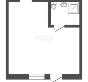 Студия квартира, вторичка, 20м2, 2/2 этаж