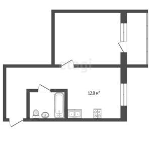 1-к квартира, вторичка, 35м2, 4/9 этаж