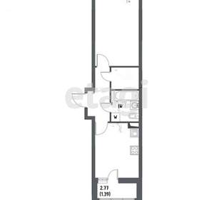 1-к квартира, вторичка, 57м2, 3/3 этаж