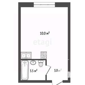 Студия квартира, вторичка, 16м2, 1/20 этаж