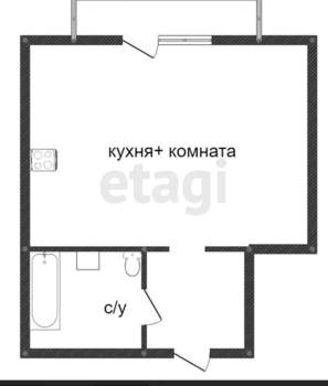 Студия квартира, вторичка, 26м2, 6/14 этаж