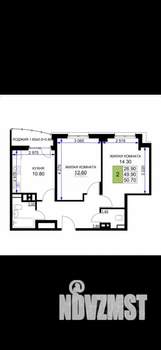 2-к квартира, сданный дом, 51м2, 8/8 этаж