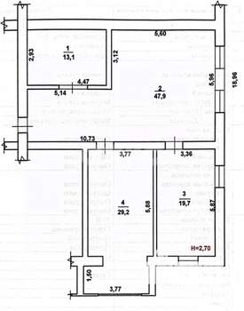 3-к квартира, вторичка, 110м2, 1/7 этаж