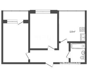 2-к квартира, вторичка, 56м2, 10/19 этаж