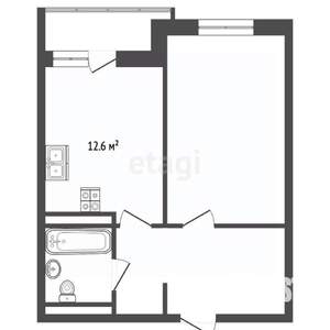 1-к квартира, вторичка, 46м2, 5/17 этаж