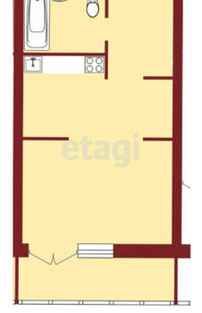 Студия квартира, вторичка, 27м2, 17/17 этаж