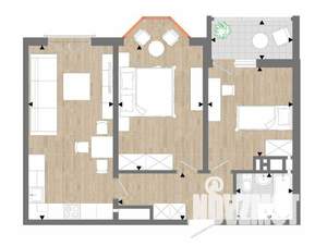 2-к квартира, вторичка, 56м2, 11/18 этаж