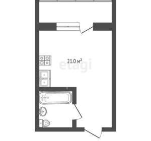 1-к квартира, вторичка, 21м2, 9/19 этаж