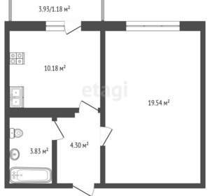 1-к квартира, вторичка, 39м2, 3/9 этаж