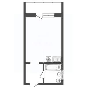 Студия квартира, сданный дом, 28м2, 10/19 этаж