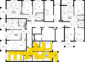 2-к квартира, вторичка, 55м2, 1/8 этаж