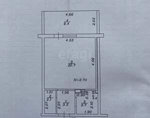 Студия квартира, вторичка, 39м2, 5/7 этаж
