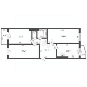 3-к квартира, вторичка, 81м2, 2/5 этаж