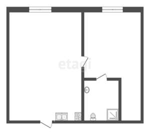 1-к квартира, вторичка, 42м2, 3/1 этаж
