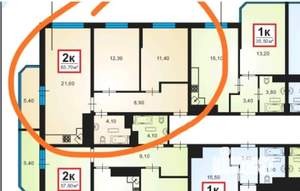 2-к квартира, вторичка, 63м2, 12/16 этаж