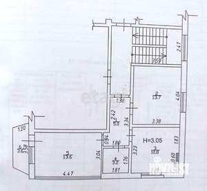 2-к квартира, вторичка, 50м2, 2/6 этаж