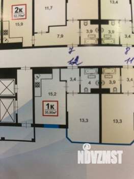 1-к квартира, вторичка, 36м2, 15/16 этаж