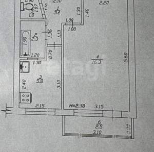 1-к квартира, вторичка, 29м2, 5/5 этаж