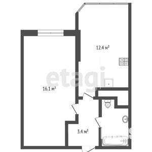 1-к квартира, вторичка, 36м2, 11/15 этаж